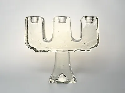 Buy GLASS Ice Block Candle Holder Scandinavian Nordic Modern Design Vintage Heavy • 176.69£