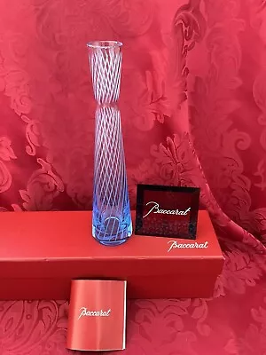 Buy NIB FLAWLESS Stunning BACCARAT France Glass Blue MIKADO PASSION Crystal BUD VASE • 379.49£