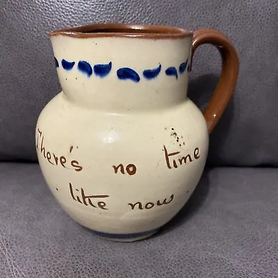Buy Vintage Aller Vale Devon Pottery Motto Ware  Jug ‘there’s No Time Like Now’ • 3.75£