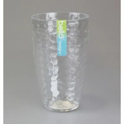 Buy 2 Bello Dimple Plastic Tall Glass Tumbler BBQ Party Glasses Picnic Drink Garden • 6.99£