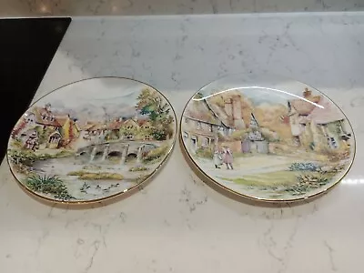 Buy Royal Burlington  Staffordshire Collection PAIR OF Plates Village Scenes  • 5.99£