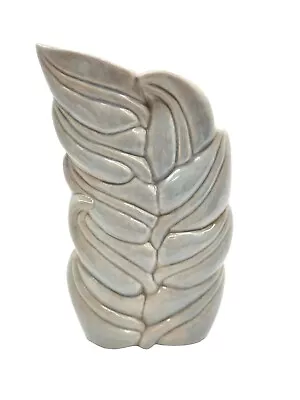 Buy Gonger Pottery Ornate Flower Vase Flat Leaf • 21.10£