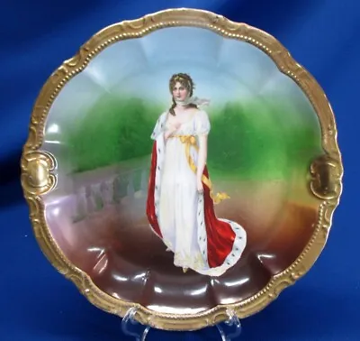 Buy Bavarian Porcelain 11.5 Dia Queen Louise In Ermine Robes Plaque • 28.81£