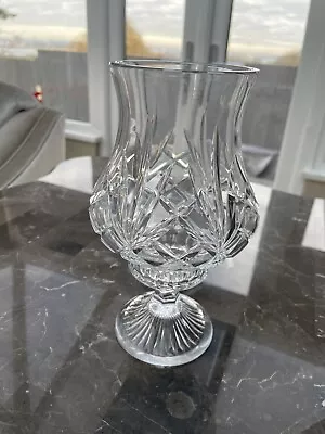 Buy Clear Glass Cut Crystal Candle Holder • 42£
