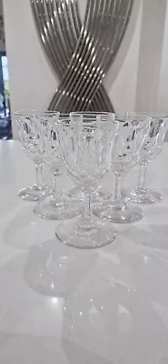 Buy Vintage Set Of 6 Cut Crystal Wine Glasses • 10£