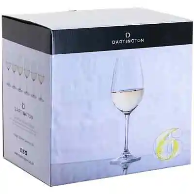 Buy Dartington White Wine Glasses Set Of Six 350ml Crystal Dishwasher Safe 22cm High • 27.15£