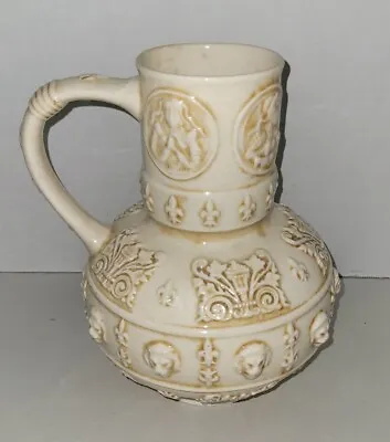 Buy Antique Zsolnay Pecs Hungary Relief Wine Pitcher Carafe 1880s PECS 2663 • 184.93£