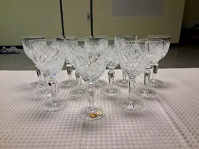 Buy RARE Bohemia Czechoslovakia Set Of 12 Crystal Wine Glasses • 283.51£