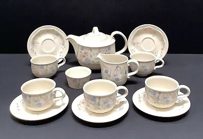 Buy Poole Pottery Springtime Tea Set Teapot Cups Saucers Jug Sugar 13 Piece • 30£