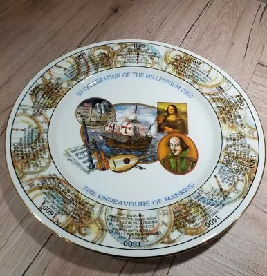 Buy Aynsley England MILLENNIUM 2000 THE ENDEAVOURS OF MANKIND Collectors Plate 27 Cm • 12.50£