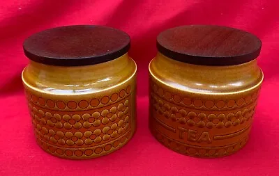 Buy REDUCED 1970s Hornsea Pottery Saffron  Tea & Other  Storage Jars Canisters • 16.50£