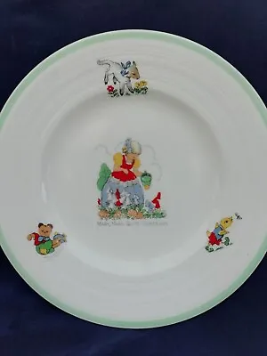 Buy Vintage Art Deco 1930's George Clews Childrens Plate Mary Mary Quite Contrary • 12£