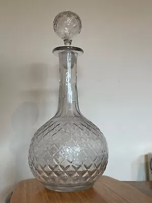 Buy Glass Decanter 13  Tall With Original Stopper • 3£