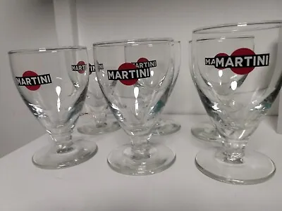 Buy Set Six Vintage Martini Glasses Mid Century 1950s • 49.95£