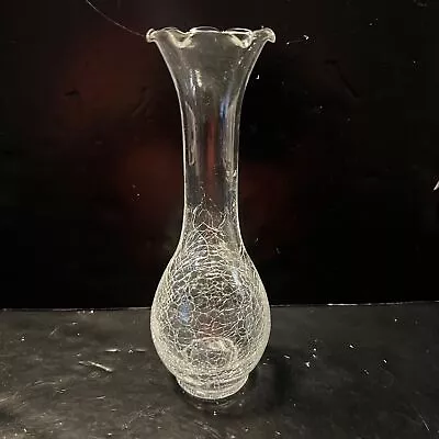 Buy Vintage Clear Crackle Glass Bud Vase • 19.28£