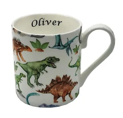 Buy BN Boxed Personalised Dinosaur Mug, Child's Small Dinosaur Fine Bone China Mug,  • 11.50£