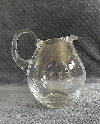 Buy Antique Vintage French Hand Blown Crystal Glass Pitcher Jug • 47.95£