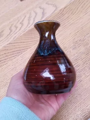 Buy Brown Studio Pottery Stoneware Vase Signed 8.3 Cm High MJT ? • 12£