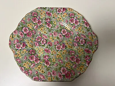 Buy Vtg BCM Nelson Ware Lord Nelson Briar Rose Chintz Handled Cake Plate England • 22.92£