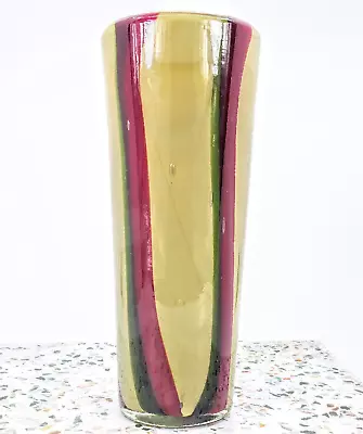 Buy Murano Style Hand Blown Studio Art Glass Vase 6.5  Tall • 37.80£