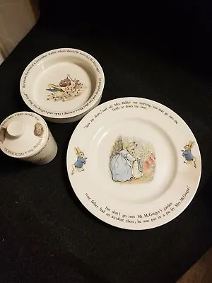 Buy Wedgewood China Beatrix Potter's Peter Rabbit Children's Set Cup, Bowl, & Plate • 56.90£