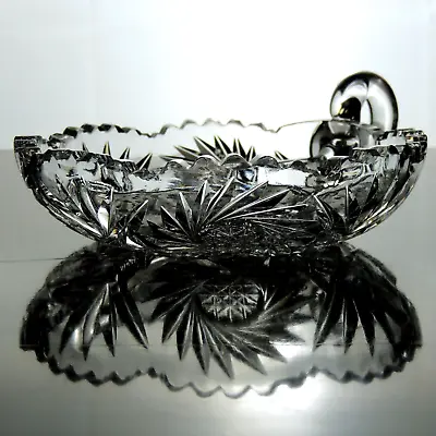Buy Antique ABP American Brilliant Period HandCut Crystal Divided Candy Dish Handle • 20.74£