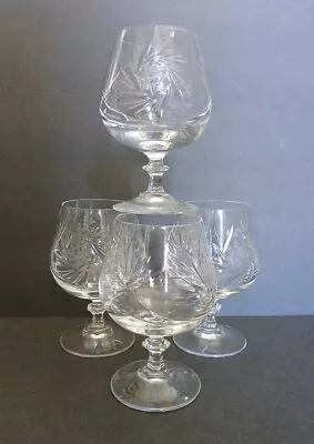 Buy Vintage Lot Of 4 Mini Crystal Glass Sniffters 4  STAR OF DAVID Made In France • 34.96£