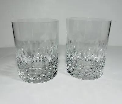 Buy Baccarat Crystal Old Fashioned Whiskey Glasses 10cm Signed Stamped France PAIR • 125£