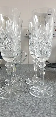 Buy 4 X Galway Crystal Clarendon Champagne Flute Glass • 49.99£
