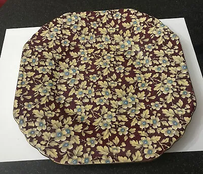Buy Vintage Lord Nelson Ware Royal Brocade Chintz Octagonal Square Plate 9” • 20£