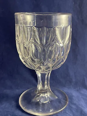 Buy EAPG Mckee & Bros. Eugenie Flint Glass Goblet 1859 • 57.63£