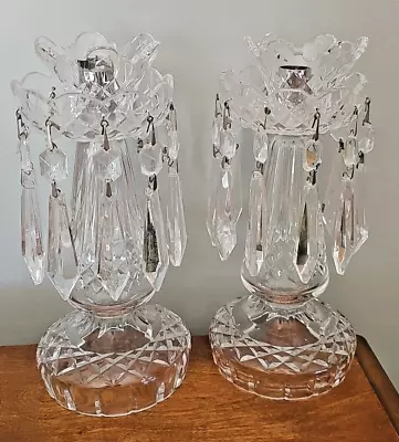 Buy 2 Waterford Prestige Collection Crystal Candle Holder With Prisms Excellent • 457.54£