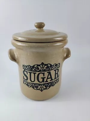 Buy Moira Pottery Sugar Jar Vintage Glazed Stoneware Farmhouse Rustic 22cm XL Size • 8.99£