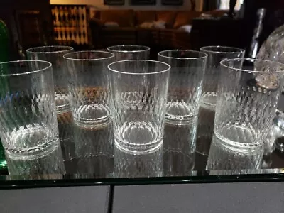 Buy (8) Tumblers Whiskey Glasses Antique Cut Prism Diamond Honeycomb Attr. Baccarat • 240.08£