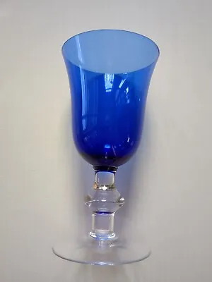Buy Vintage Bristol Blue Cobalt Glass Wine /Goblet • 8.99£