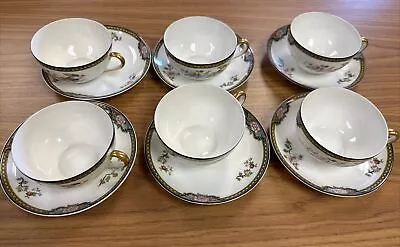 Buy Noritake Pheasants And Floral Rare 1921 Dinner China Tea Cup Saucer Set Of 6 • 57.67£