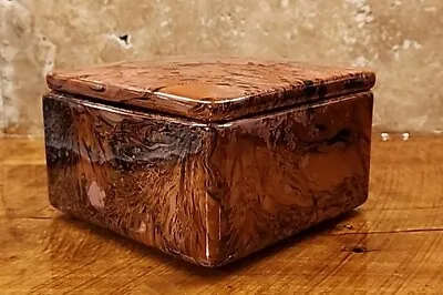 Buy HAEGER SQUARE TRINKET BOX  W LID,  AMERICAN-MADE #7131, COPYRIGHT 1990 New • 26.99£