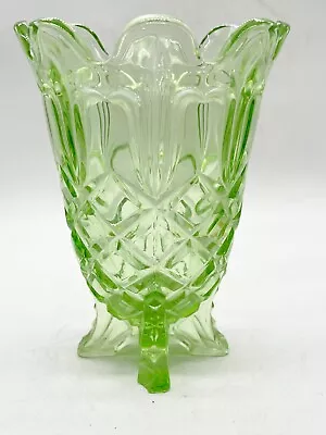 Buy Vintage 1950s Sowerby Pressed Green Glass Celery Vase • 34.99£