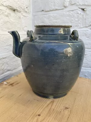Buy Chinese Blue Glazed Teapot Water Jug Wine Pot Storage Jar  - 19th Century • 275£