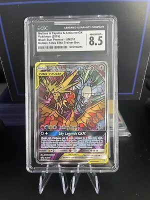 Buy Moltres & Zapdos & Articuno GX Tag Team Stained Glass SM210 - CGC 8.5 • 2.99£
