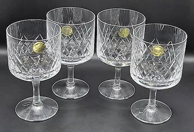 Buy Wedgewood 30% Full Lead Hand Cut Crystal Glasses X 4 With Original Stickers • 27.99£