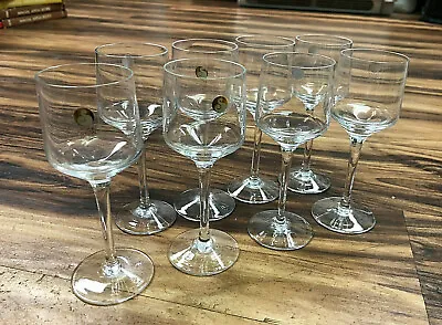Buy Set Of 8 Sasaki Crystal Full Lead 5 3/4  Wine Glasses Clear Stemware VINTAGE FS • 56.92£