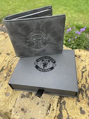 Buy Manchester United Bifold Crest Embossed Wallet With Box • 14.99£