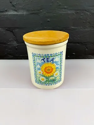 Buy TG Green Cloverleaf Sunflowers Earthenware Tea Storage Jar With Lid • 15.99£