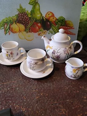 Buy Vtg Runtons Pottery Pickering N.Yorks  2 Person Teaset Teapot Cup/Saucers Etc • 30£
