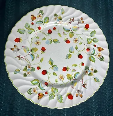Buy James Kent Old Foley Strawberry Butterfly  Green Trim 10  25.5cm Dinner Plate • 14.99£