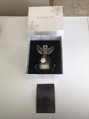 Buy Crystal Glass Angel Candle Holder Galway Living New In Box • 24.99£