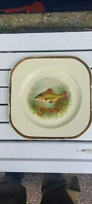 Buy Woods Ivory Ware Art Deco Plate With Fish Motif • 10£
