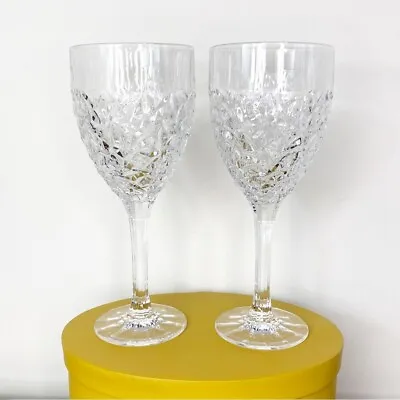 Buy Set Of 2 BOHEMIA Czech Lead Crystal Nicolette White Wine, Water Glasses • 28.77£