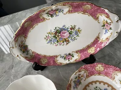 Buy Royal Albert Lady Carlyle Pattern  Sugar Bowl,Small Bowl And Oval Biscuits Tray • 30£